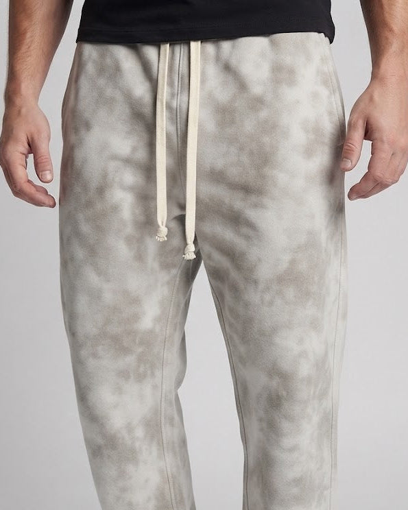 Unisex Weite Lounge-Jogginghose aus Fleece mit elastischem Bund und Kordelzug Drune