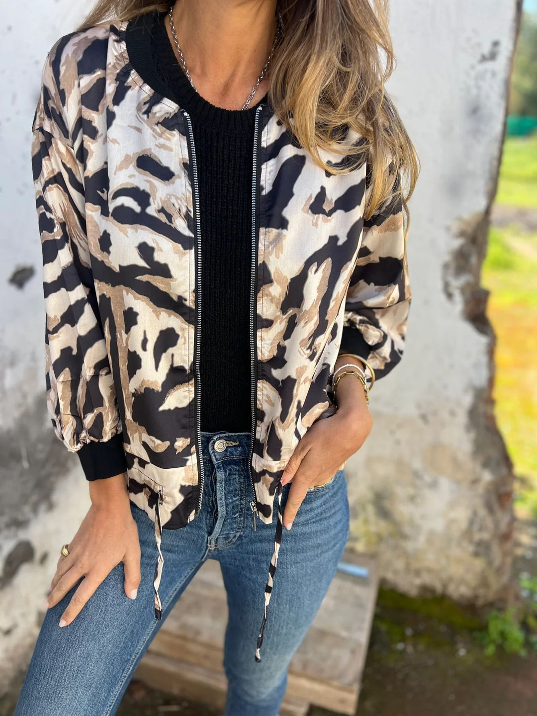 Drune | Damen-Bomberjacke mit Print