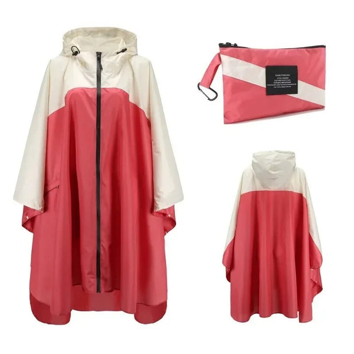 Drune | Poncho mit geometrischem grafischen Druck