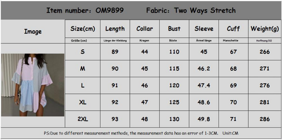 Drune | Gestreiftes Kleid mit kontrastierendem Print