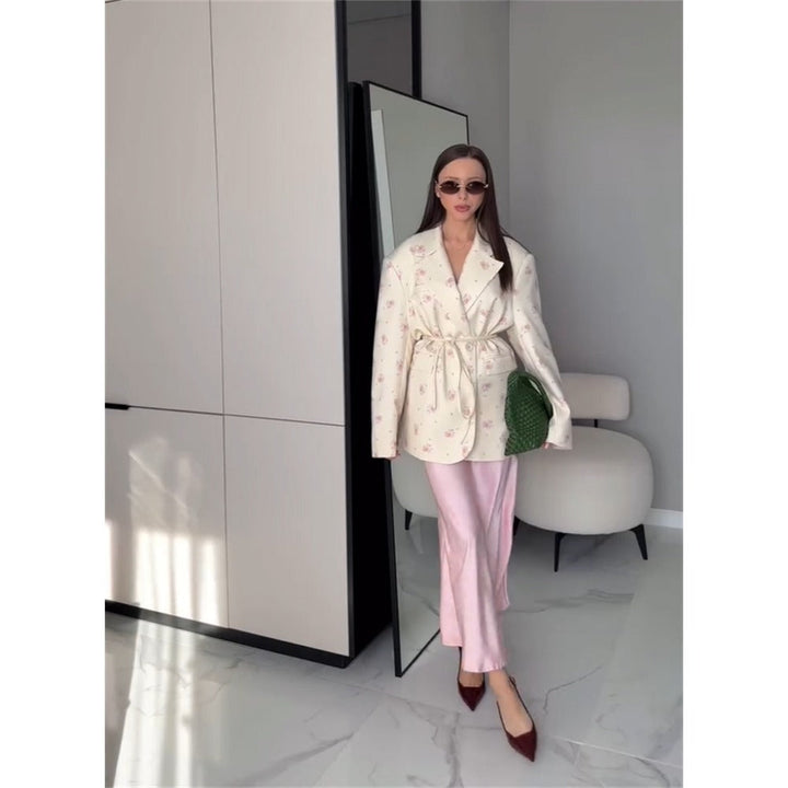 Drune | mit Blumenprint und Gürtel für Damen - Giusy