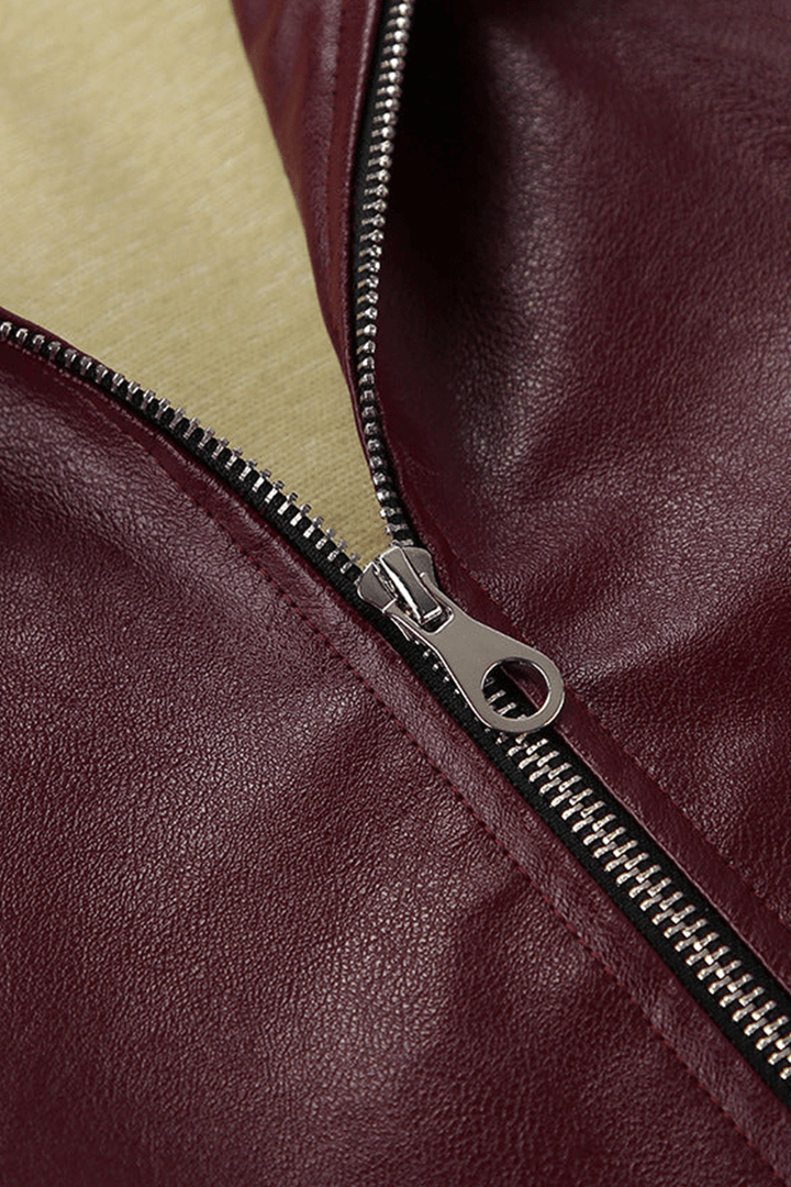 Drune | Kurze Kunstlederjacke