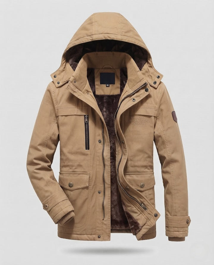 Herren Warme Funktionsjacke mit Fleece-Futter Drune