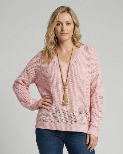 Drune | oversized Pullover mit V-Ausschnitt