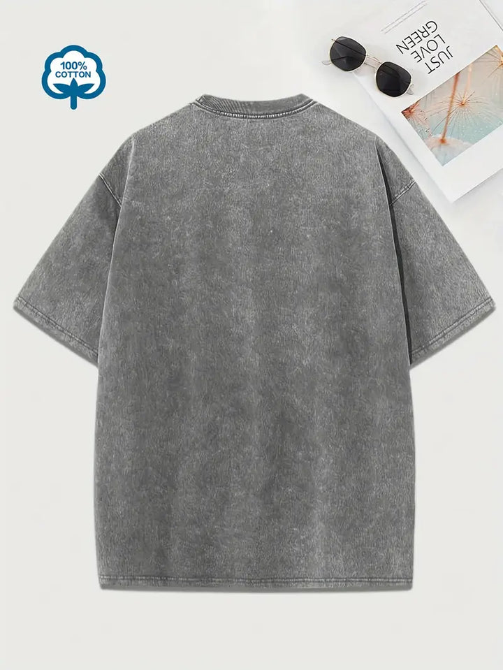 Drune | Baumwoll-T-Shirt mit Rundhalsausschnitt