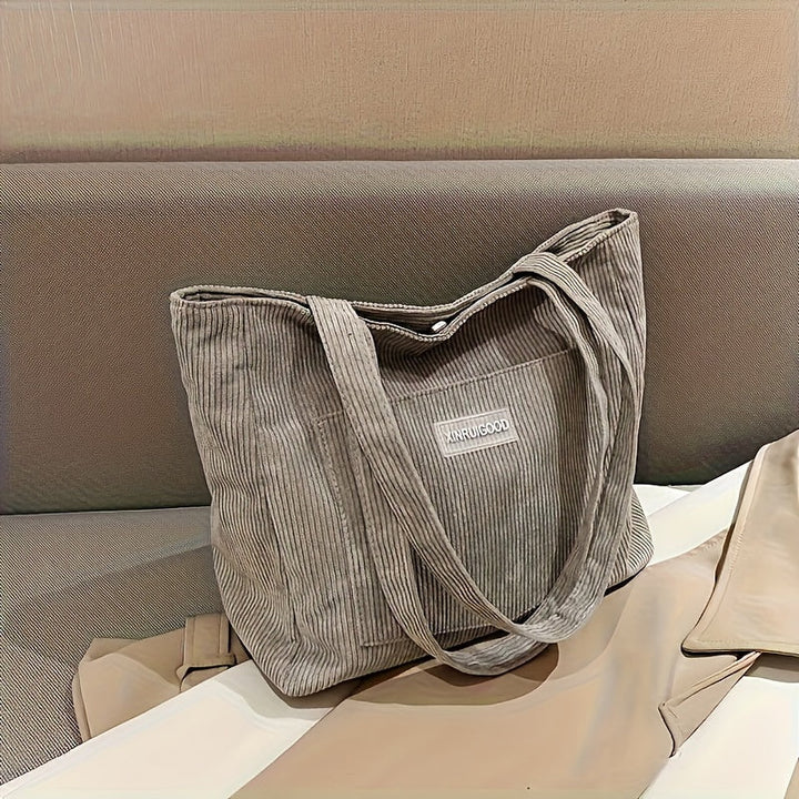 Drune | Elegante Damen-Tasche Aus Hochwertigem Cordstoff Vegan Leather
