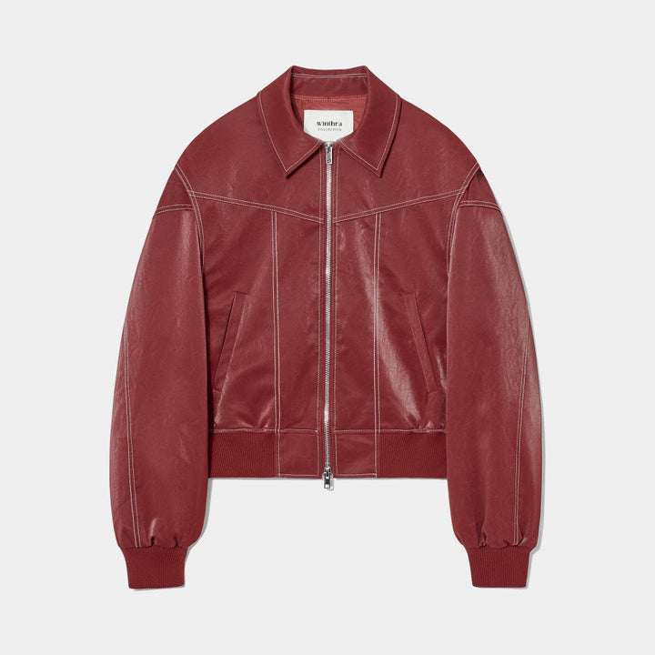 Drune | Oversized-Jacke mit roten Kontrastnähten