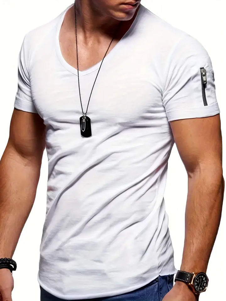 Drune | Lässiges T-shirt Mit V-ausschnitt Für Herren