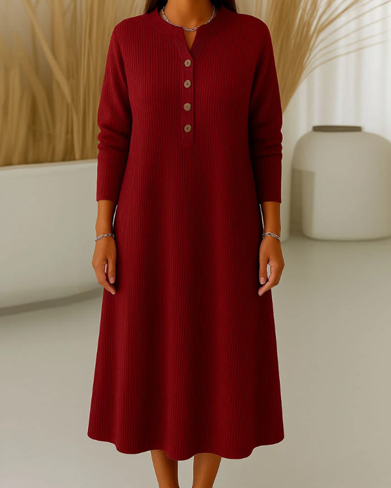 Drune | Lockeres Rippenstrickkleid