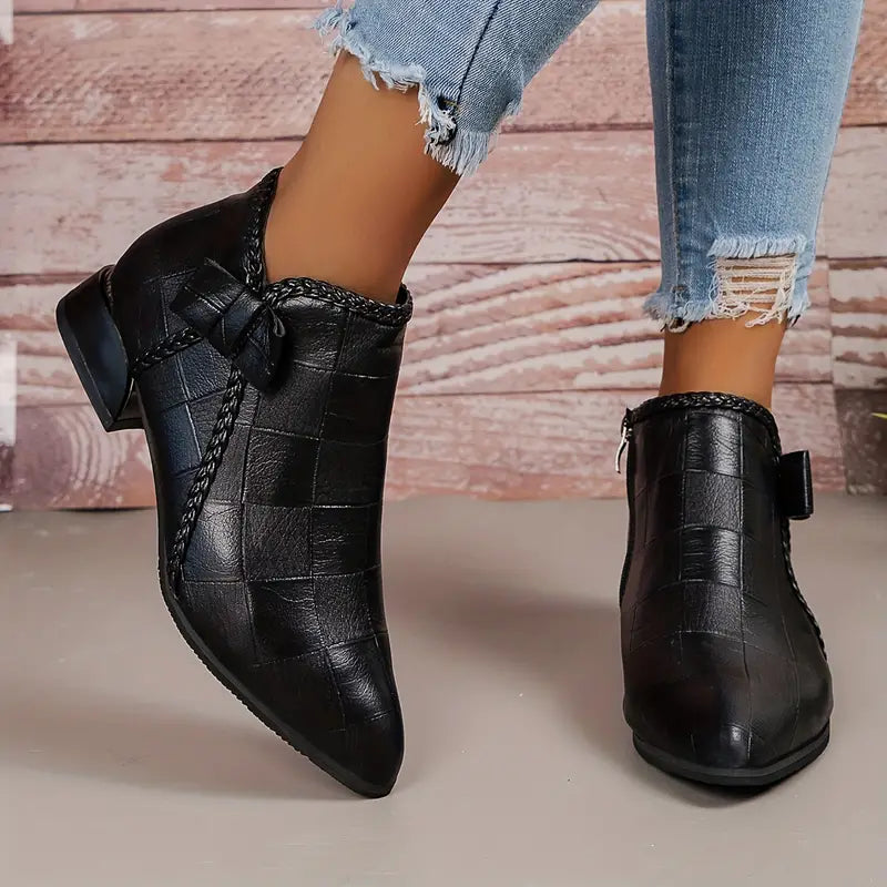 Drune | Damen Niedrig Absatz Stiefel Bequem