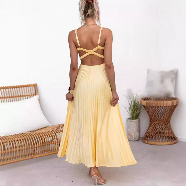 Drune | Kleid aus Satin mit Hosenträgern