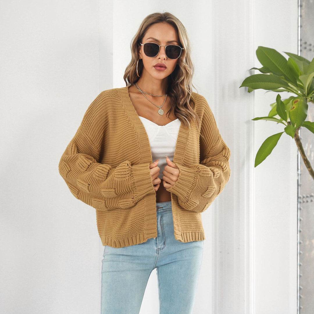 Drune | Strickjacke mit Puffärmeln