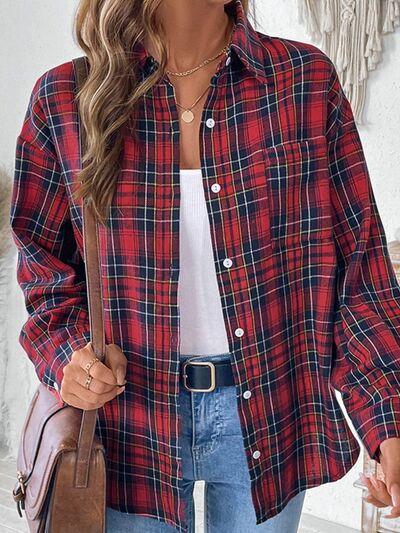 Drune | Karierte Button-Up Langarmbluse