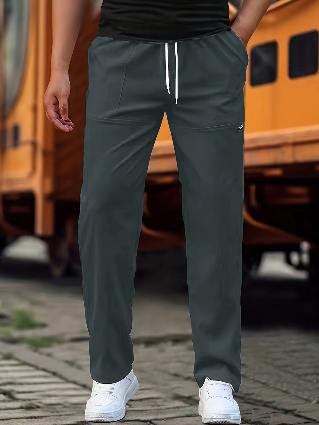 Drune | Stilvolle Kordelzug Athletische Hosen mit Taschen für Herren