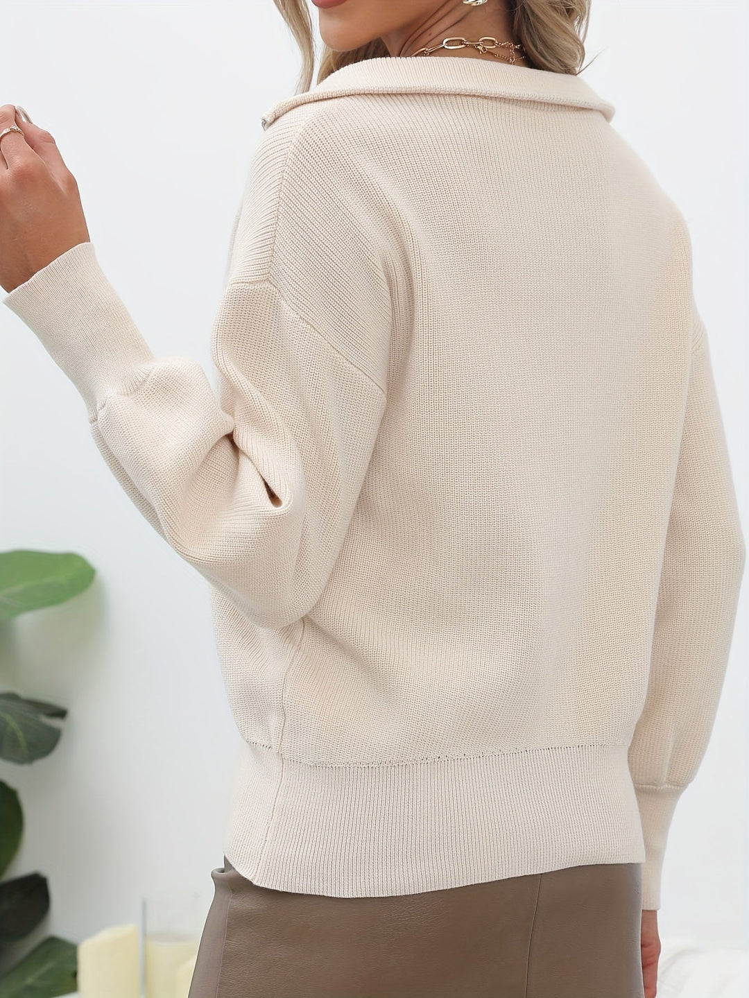 Drune | Lässiger Pullover mit Reißverschluss Damen