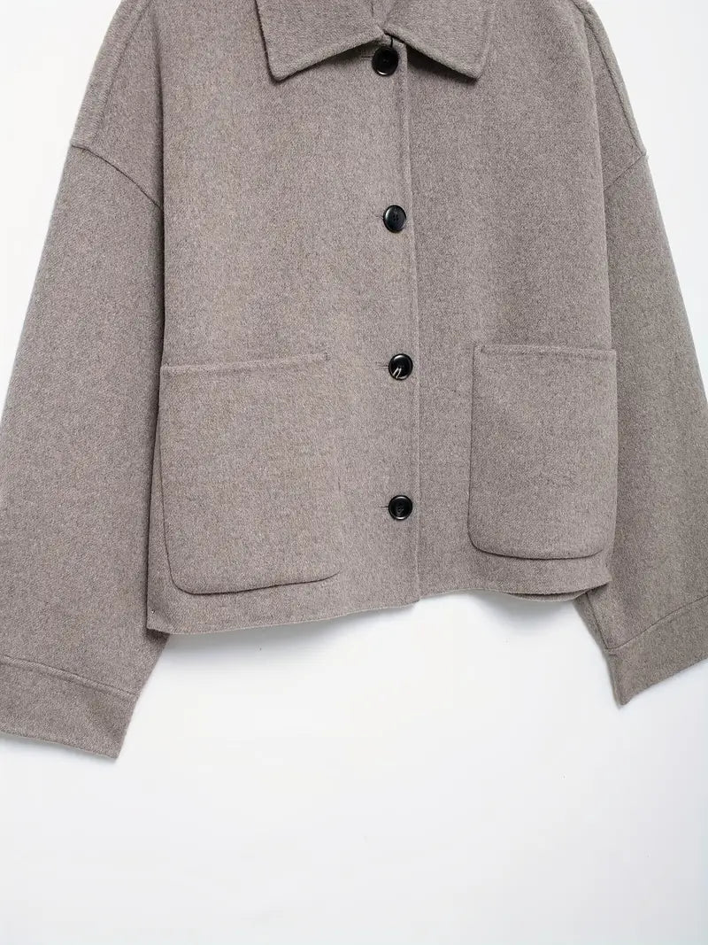 Drune | Wollmischjacke - Minimalistisches Design - Boxy Fit - Moderne Schicht