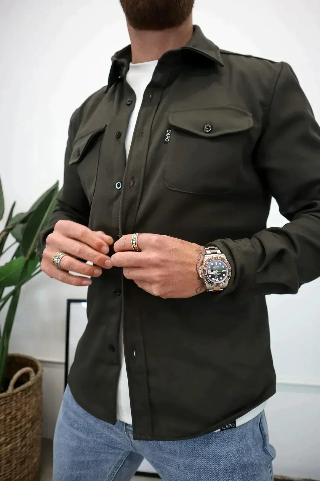 Drune | Premium-Jacke mit Knopfverschluss für Herren | Stylische und bequeme Jacke