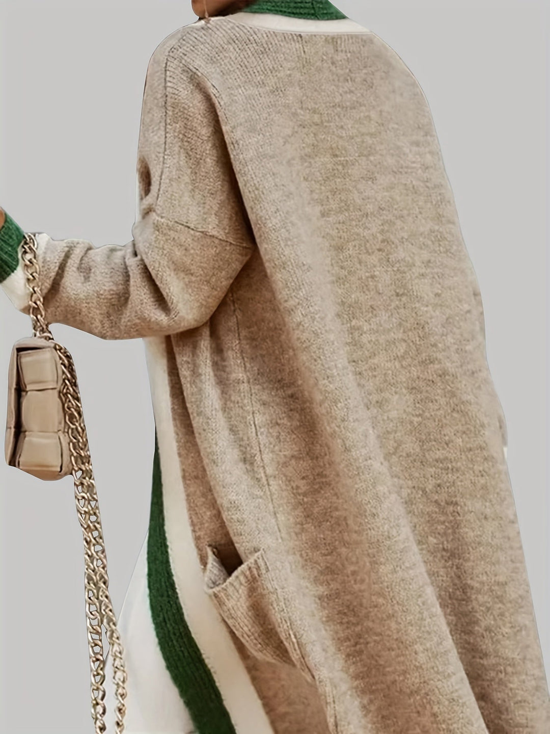 Drune | Lange Strickcardigan Vintage Inspiration mit Herbstlichen Akzenten