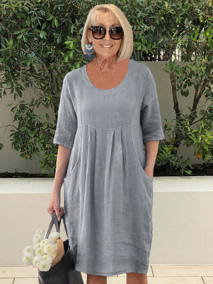 Drune | Pocket Strand Tunika Kleid Übergröße