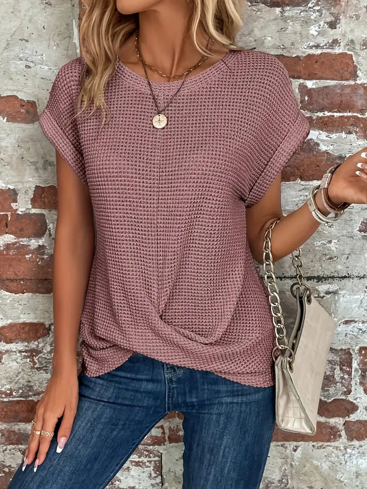 Drune | Geknotet gestrickter Top mit Front für Damen
