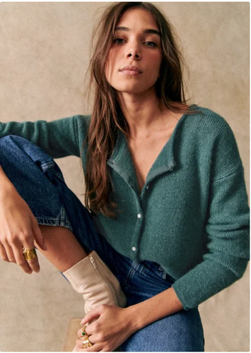 Drune | Damen Cardigan mit V-Ausschnitt und Knöpfen