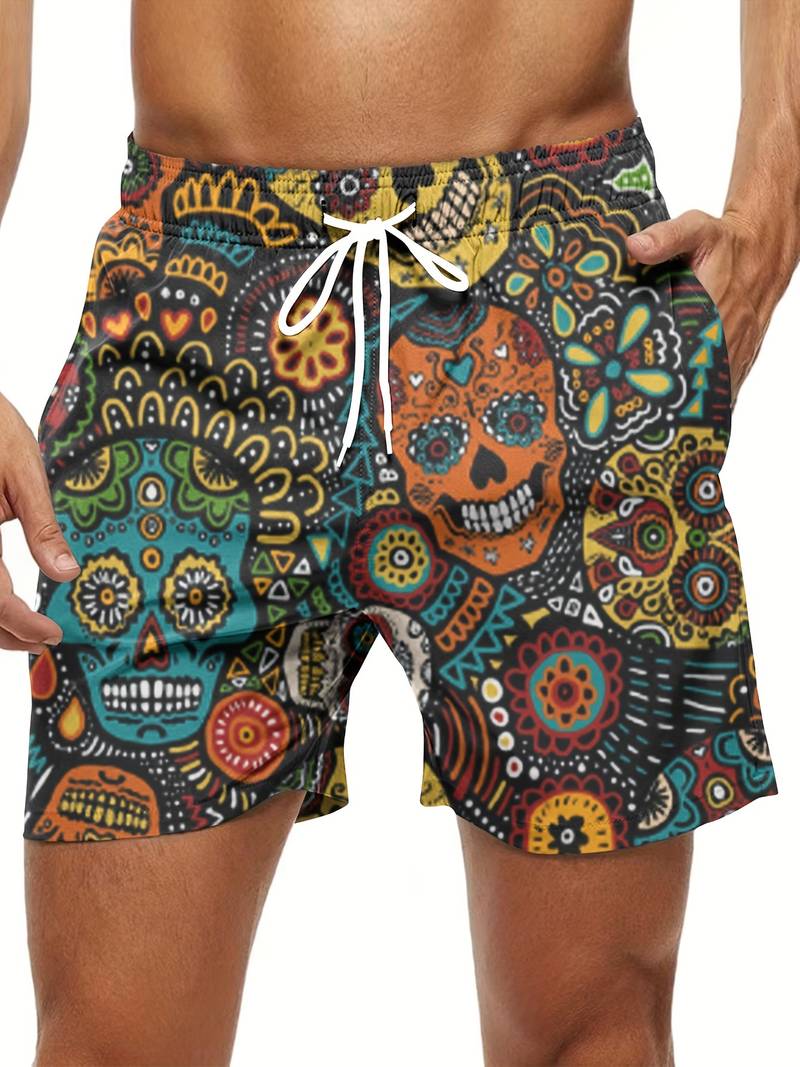 Drune | Trendige Hawaii-Shorts mit Kordelzug