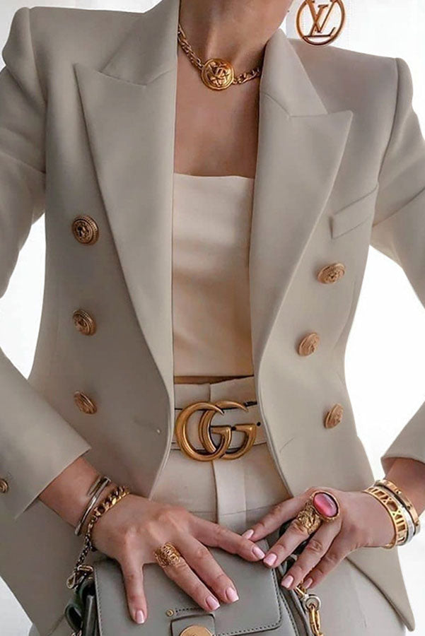 Drune | Blazer mit doppelt knöpfung und goldenen Knöpfen