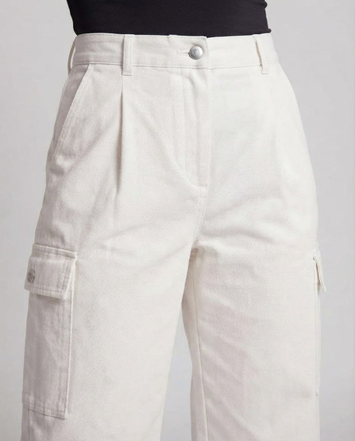 Damen Hochtaillierte weite Bundfalten‑Palazzohose mit lockerer Silhouette Drune