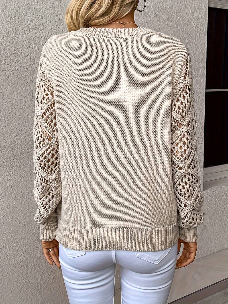 Drune | Modischer Pullover mit Ausgeschnittenen Ärmeln