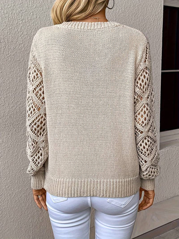Drune | Modischer Pullover mit Ausgeschnittenen Ärmeln