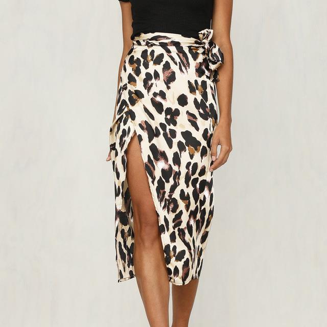 Drune | Eleganter Rock mit Leopardenmuster