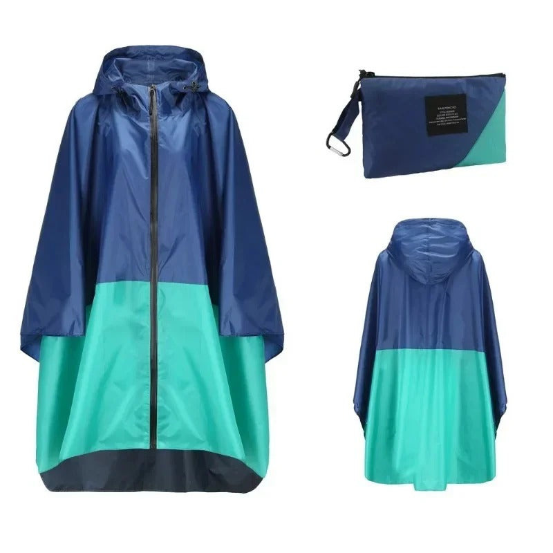 Drune | Poncho mit geometrischem grafischen Druck