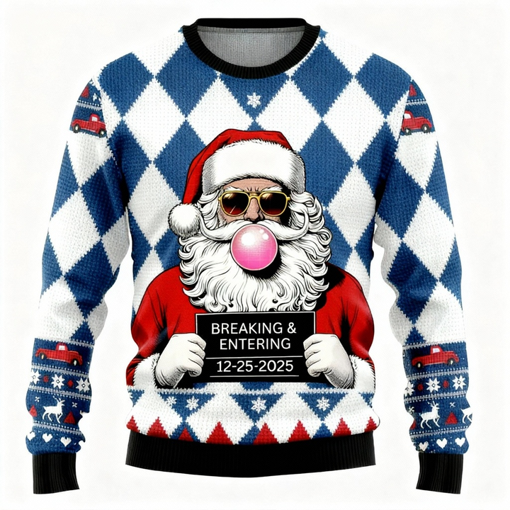 Drune | Hässlicher Weihnachtsstrickpartei [2025] | Bunte Santa Edition
