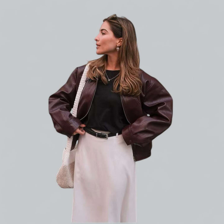 Drune | Unisex Vintage Stil Lederlook Jacke