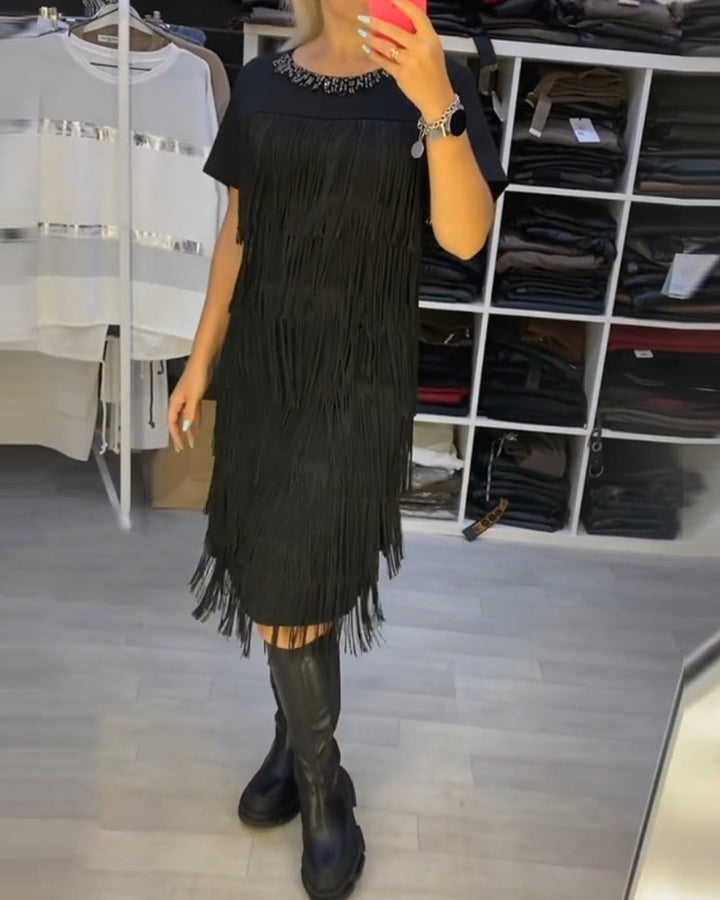 Drune | Schickes Shiftkleid mit Quasten
