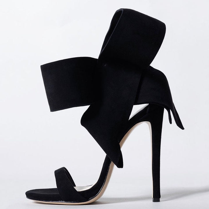 Drune | Sommer Übergröße Schleife Knöchelriemen High Heels Sandalen für Frauen