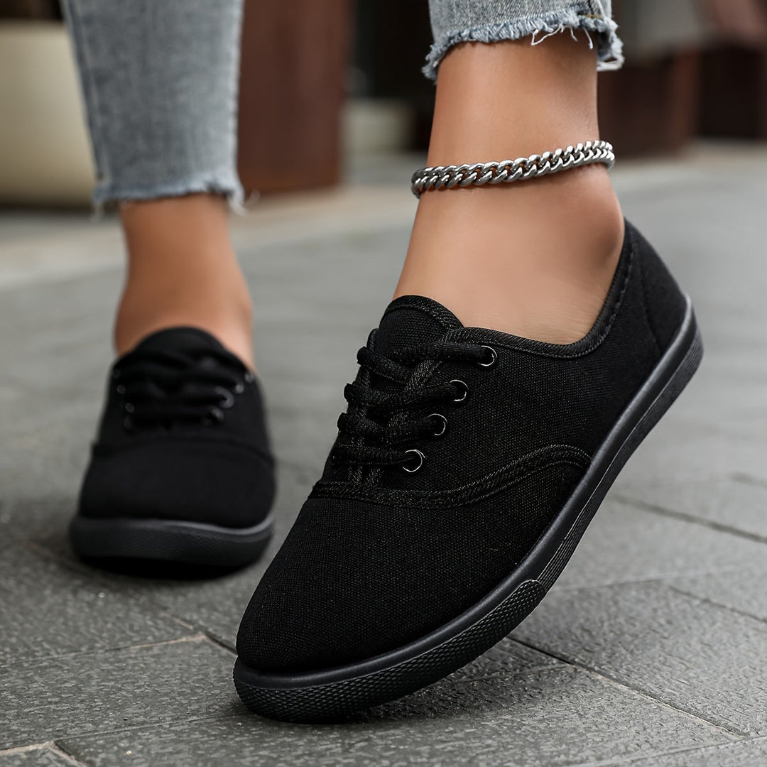 Drune | Bequeme Niedrige Canvas Sneakers in Weiß