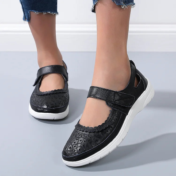 Drune | Orthopädische Komfortschuhe aus weißem Leder für Damen