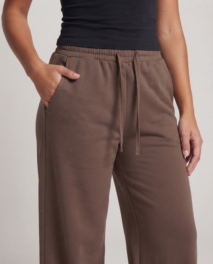 Damen Weite Jogginghose mit hohem Bund und Kordelzug Drune
