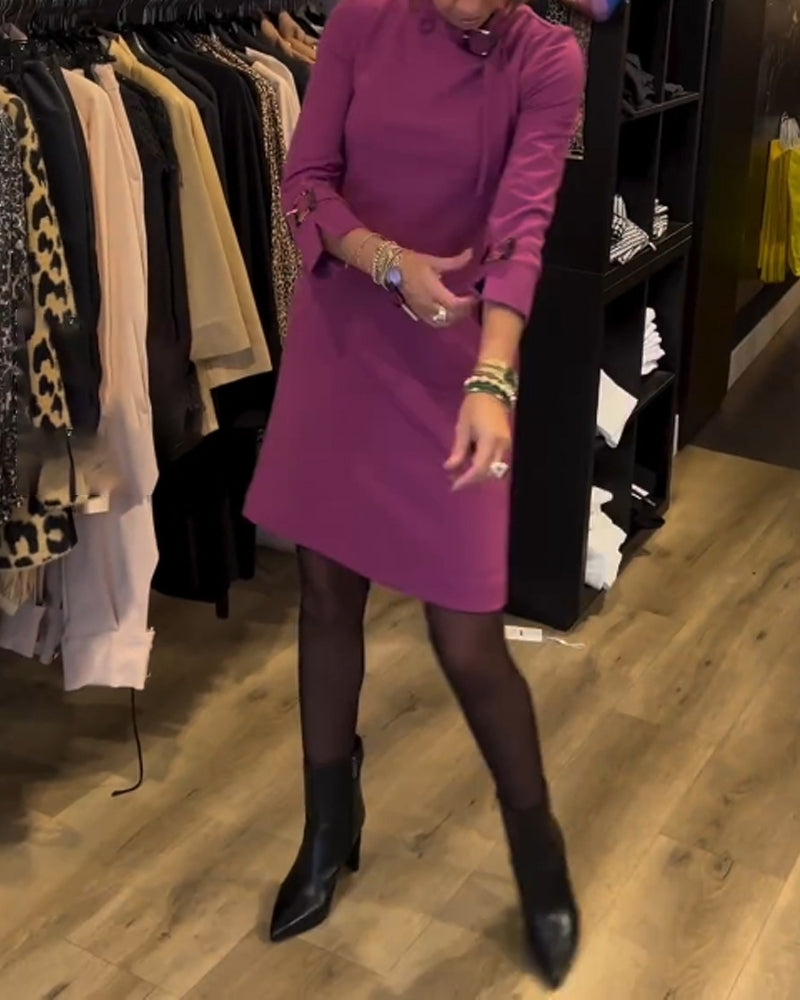 Drune | Lockeres Kleid mit Rundhalsausschnitt
