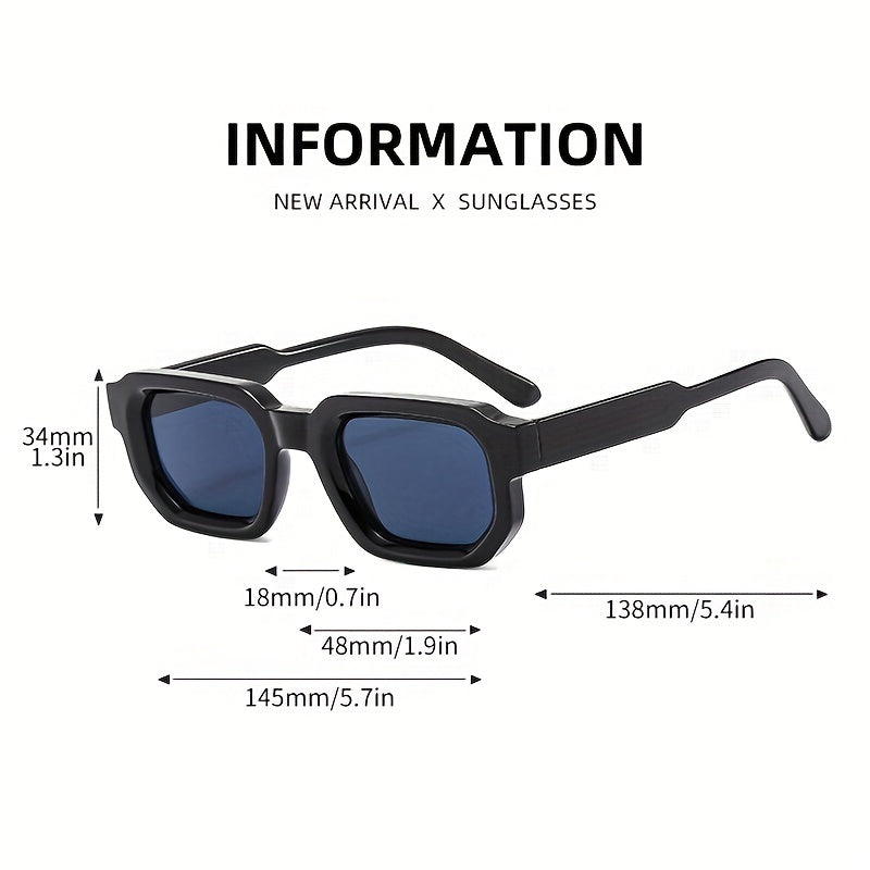 Drune | Neue Retro Sonnenbrille Mit Quadratem Rahmen Für Herren