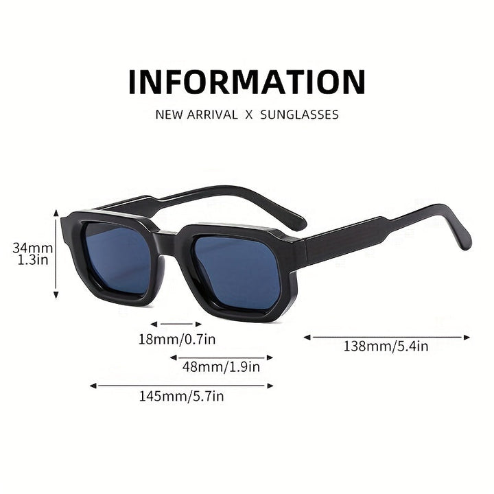 Drune | Neue Retro Sonnenbrille Mit Quadratem Rahmen Für Herren