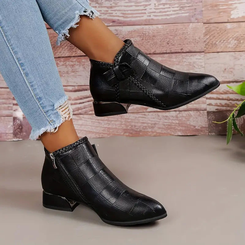 Drune | Damen Niedrig Absatz Stiefel Bequem