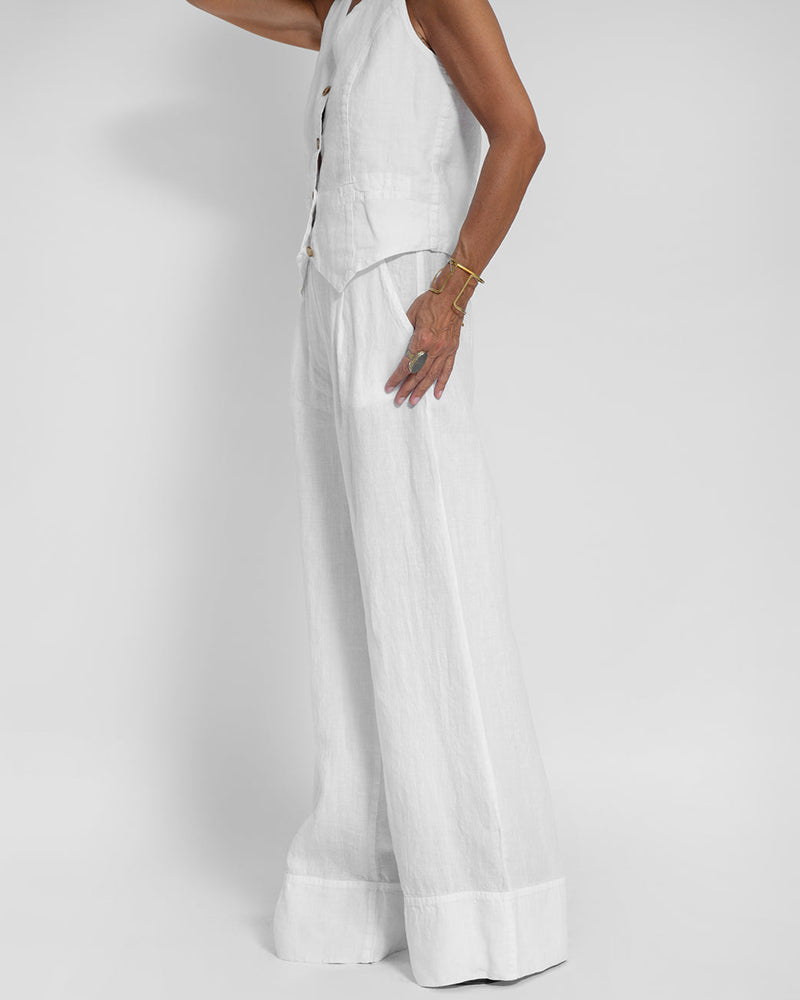 Drune | Damen Elegantes 2-teiliges Leinenset
