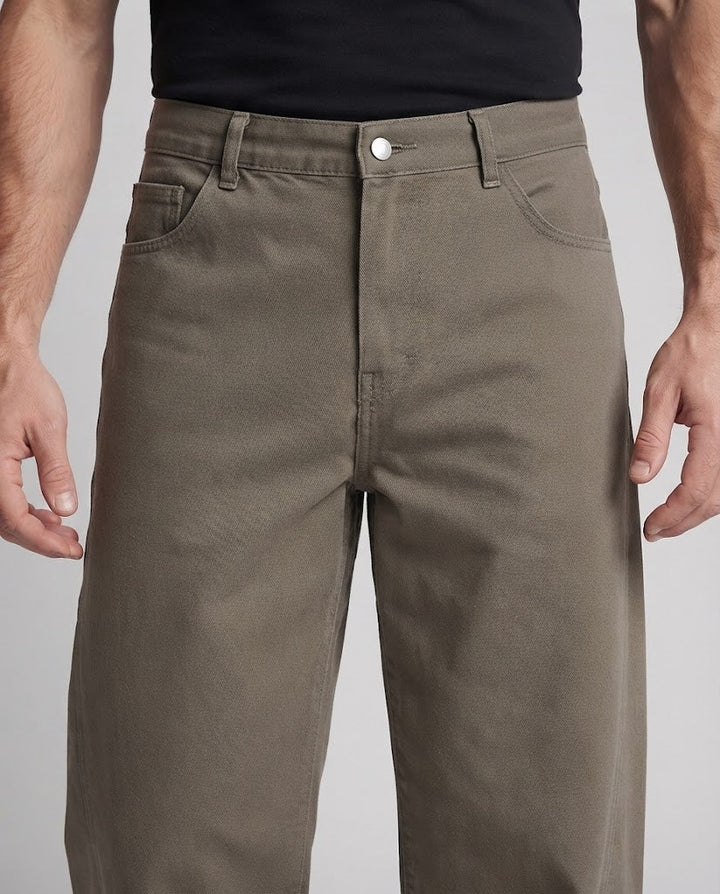 Herren Locker geschnittene Workstyle-Twill-Hose mit durchgehender Seitennaht Drune