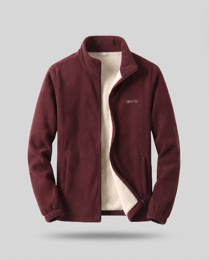 Herren Fleecejacke mit Stehkragen Drune