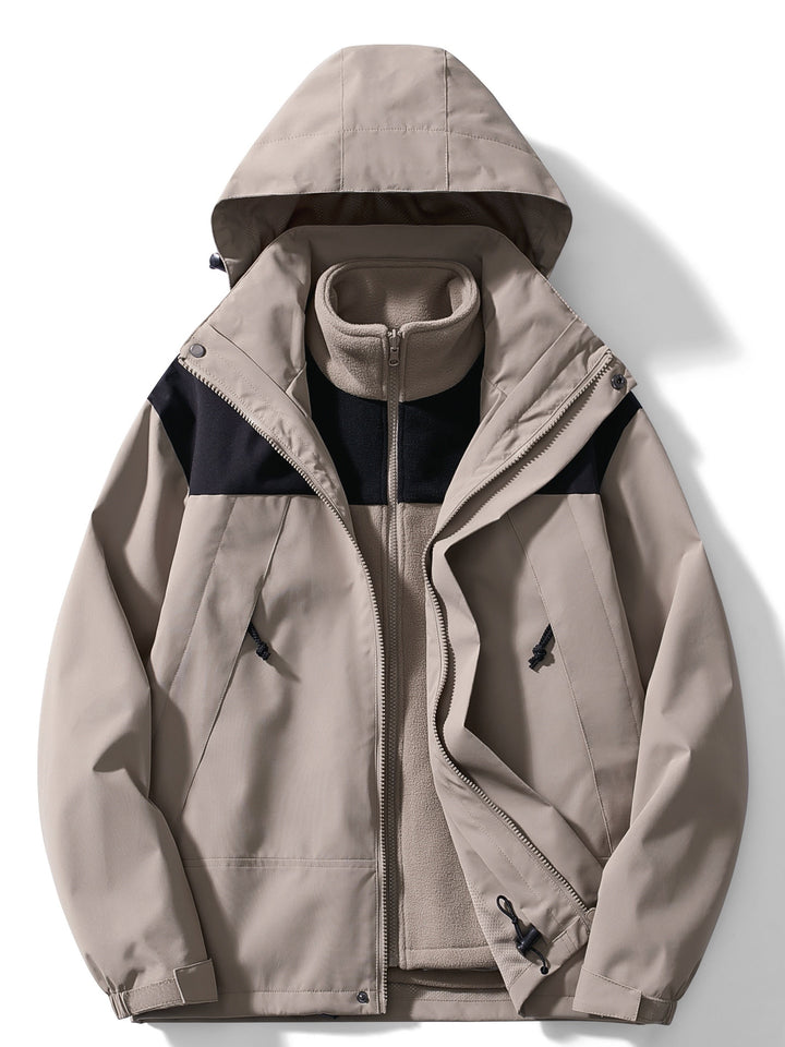 Drune | Winterjacke mit Kapuze 3 in 1 für Frauen, perfekt für Outdoor-Aktivitäten