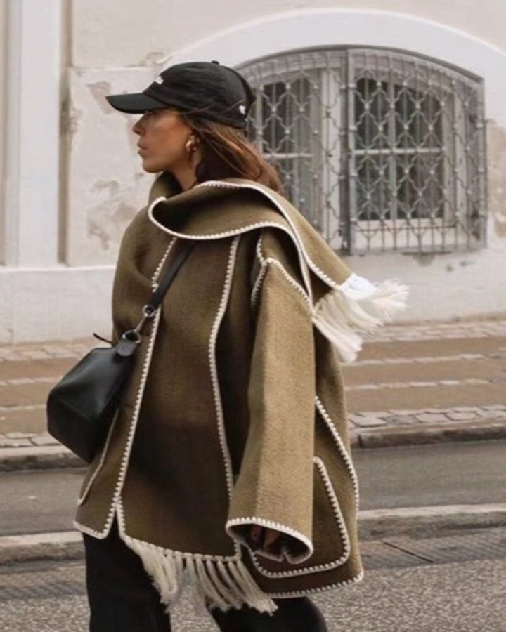 Drune | Hepburn-Stil Wollcape Mantel