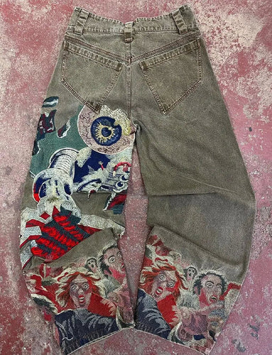 Drune | Bestickte Y2k Jeans