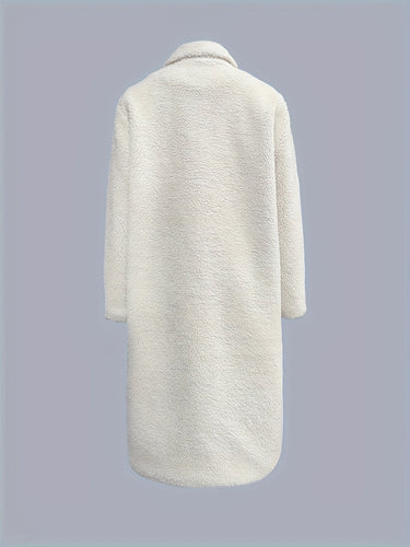 Drune | Lange Teddyjacke mit Knöpfen Polyester Elegant und Warm
